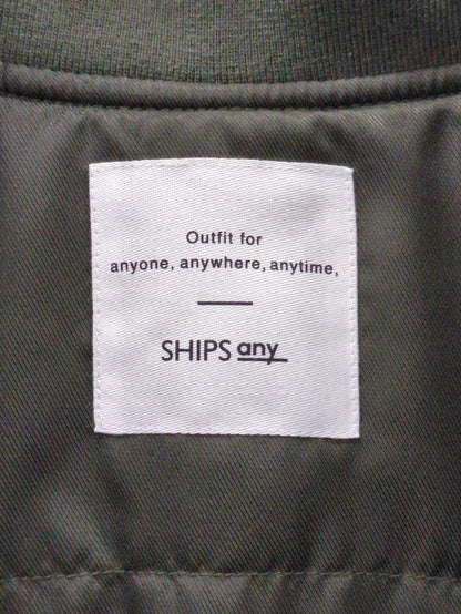SHIPS any: スタンドカラー ナイロン ミリタリー ブルゾン