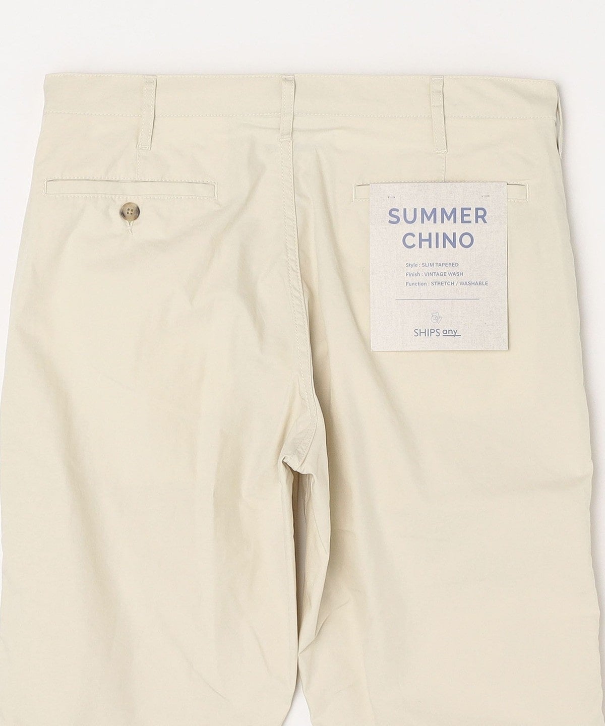 SHIPS any: スリム テーパード ライト チノ パンツ 25SS