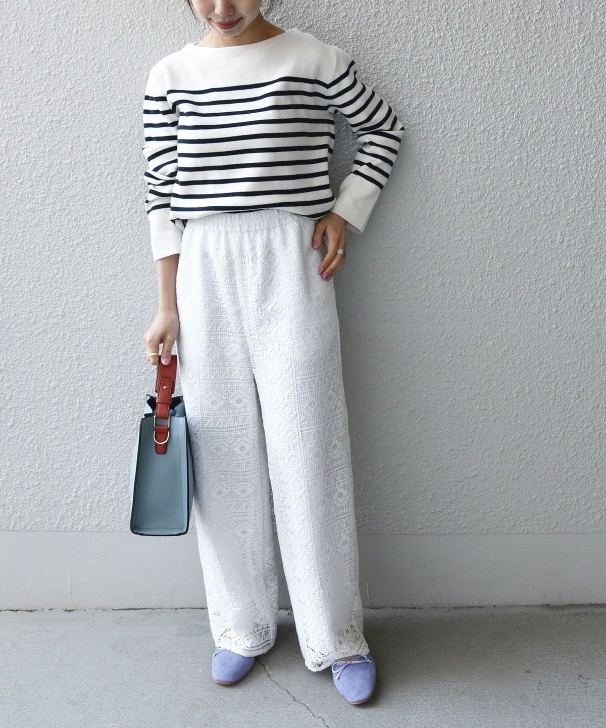 SHIPS any:スクエアボートネックプルオーバー