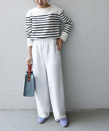 SHIPS any:スクエアボートネックプルオーバー