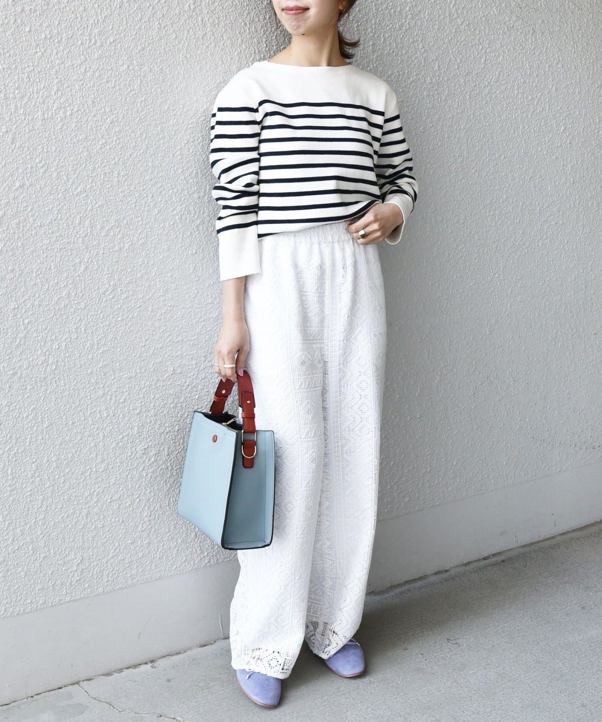 SHIPS any:スクエアボートネックプルオーバー