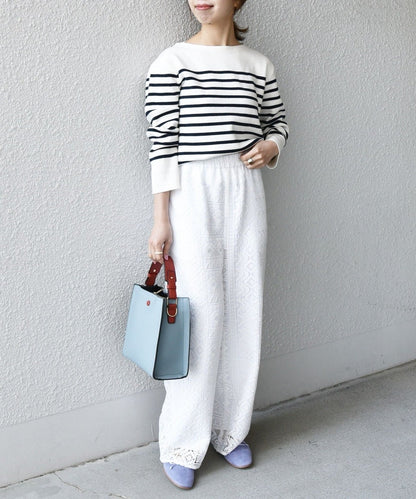 SHIPS any:スクエアボートネックプルオーバー