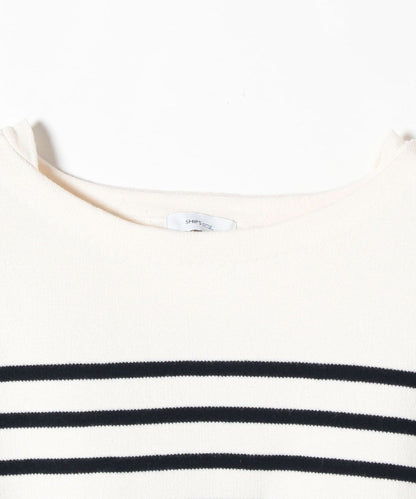 SHIPS any:スクエアボートネックプルオーバー