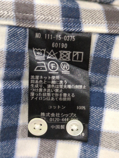 SHIPS: 播州織 フェザー ギンガムチェック ボタンダウン ネルシャツ