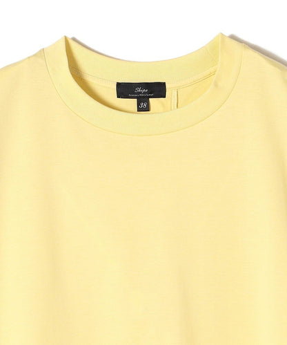 SHIPS Primary Navy Label:コットンショートスリーブプルオーバー