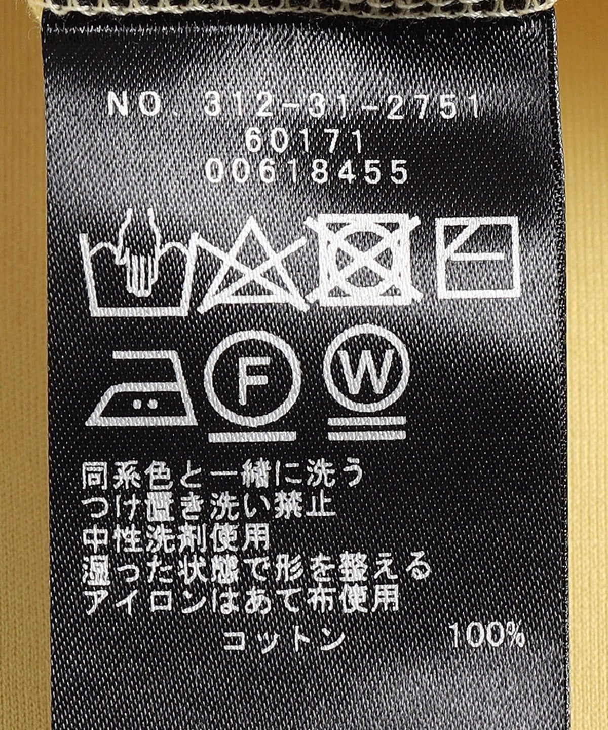 SHIPS Primary Navy Label:コットンショートスリーブプルオーバー