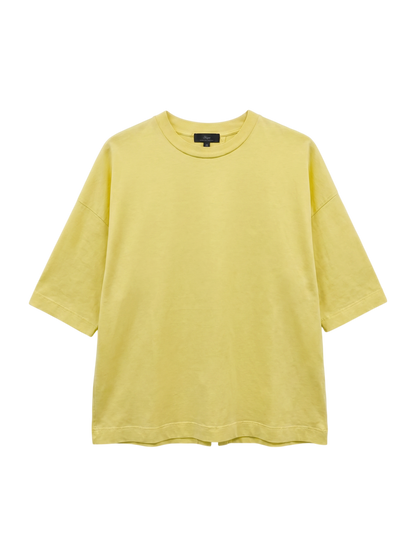 SHIPS Primary Navy Label:コットンショートスリーブプルオーバー