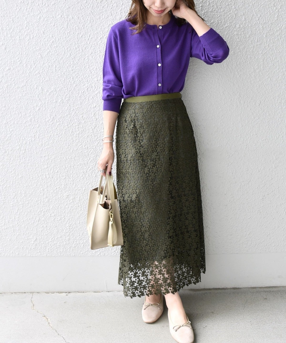 SHIPS any:〈ウォッシャブル〉プチフラワー レース スカート