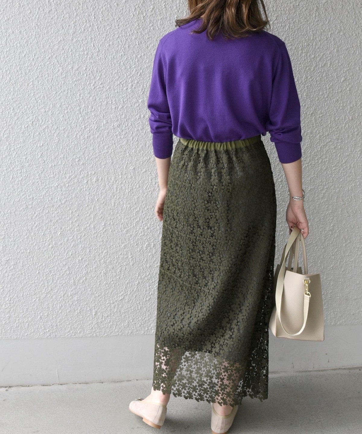 SHIPS any:〈ウォッシャブル〉プチフラワー レース スカート