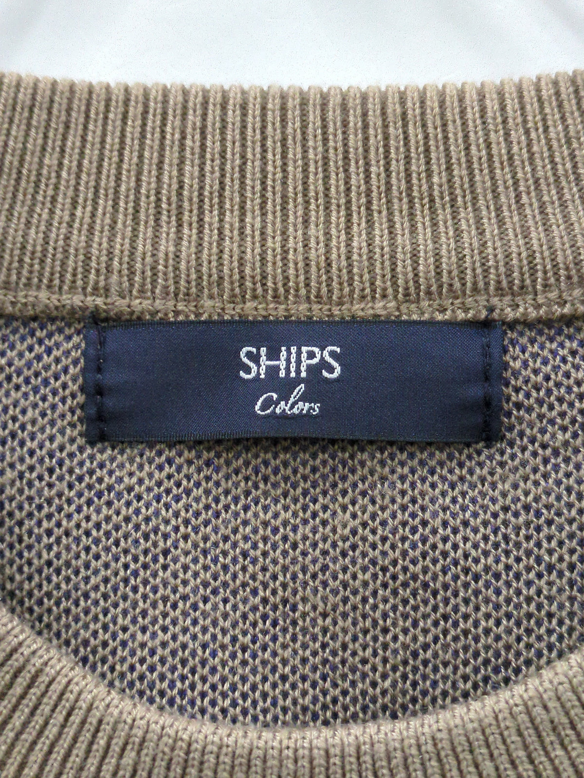 SHIPS Colors:〈手洗い可能〉ロゴ ジャカード ニット