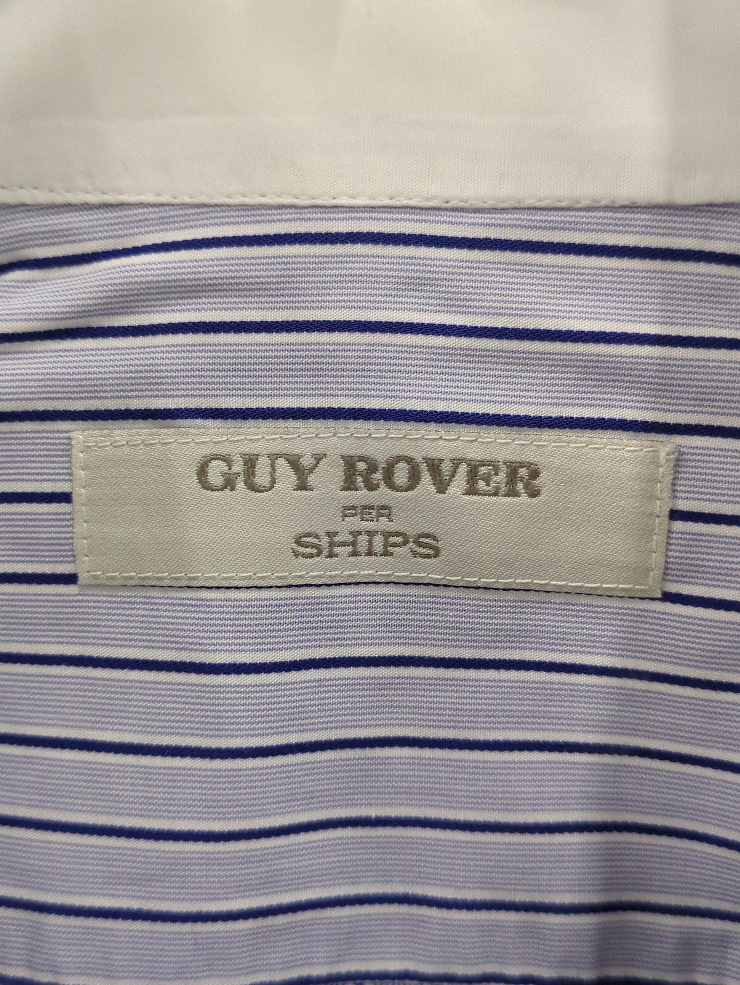 GUY ROVER: タブカラー マルチ ストライプ クレリックシャツ