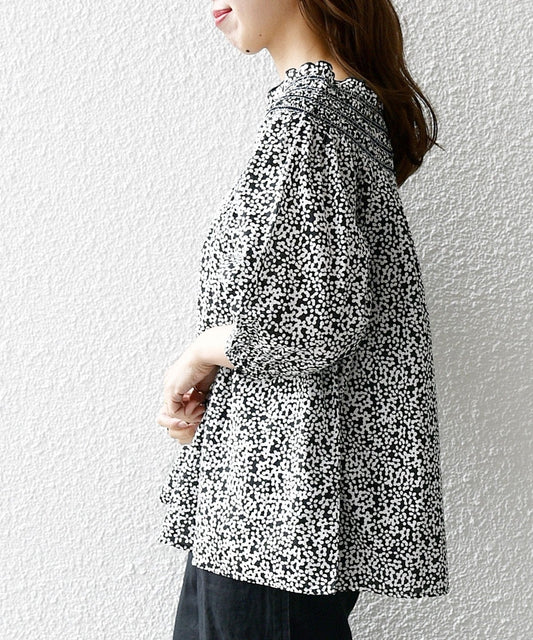 SHIPS any: カラー シャーリング ヨーク ブラウス