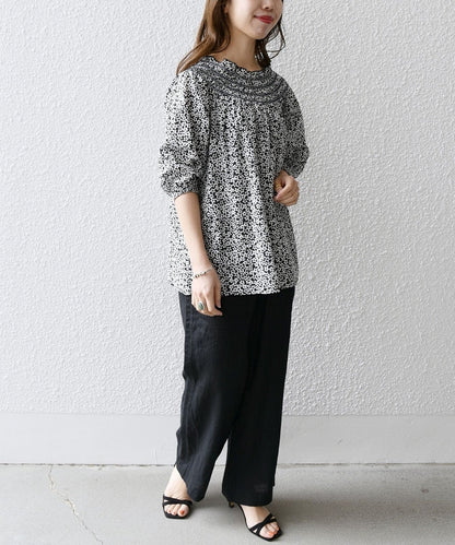 SHIPS any: カラー シャーリング ヨーク ブラウス