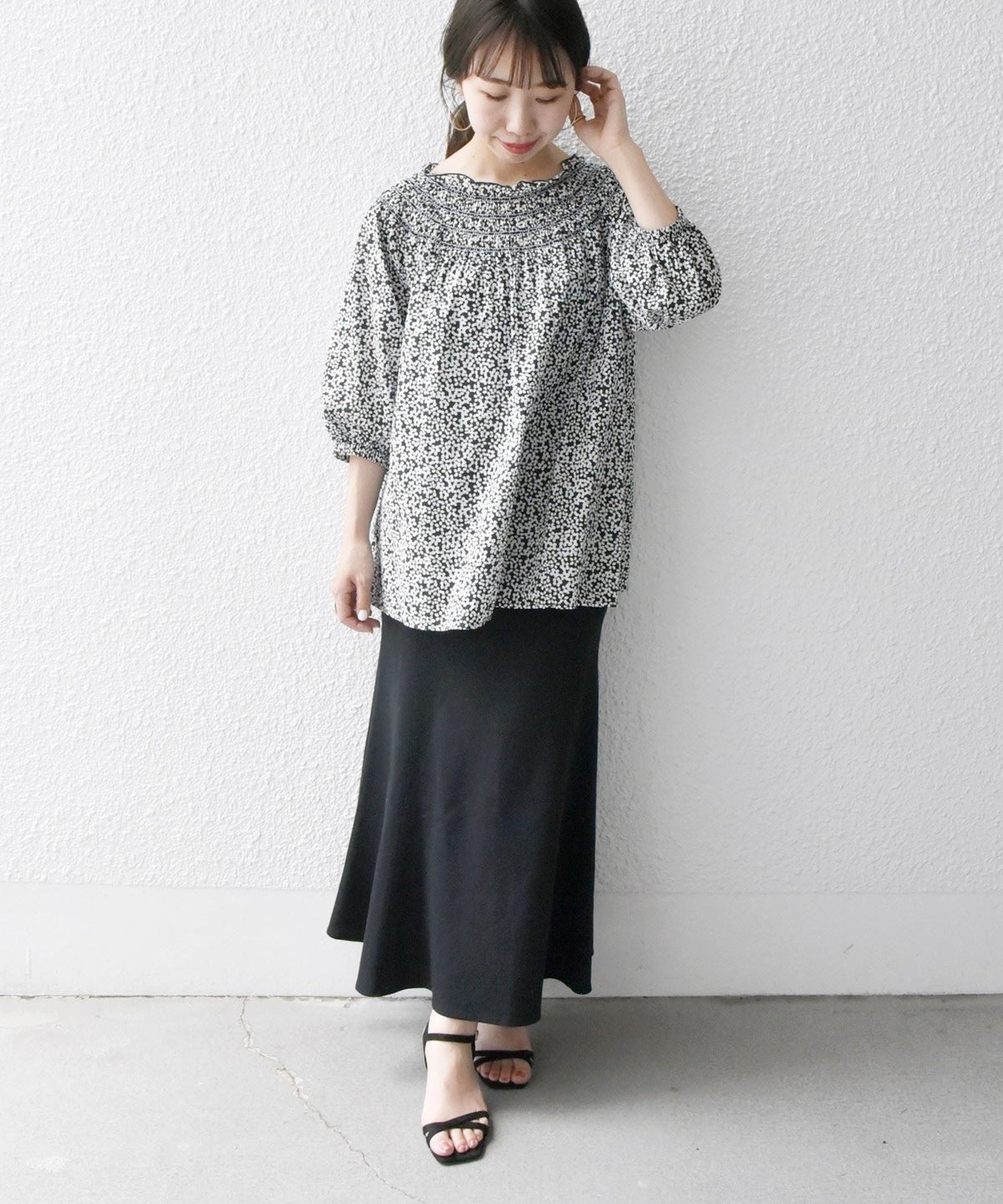 SHIPS any: カラー シャーリング ヨーク ブラウス