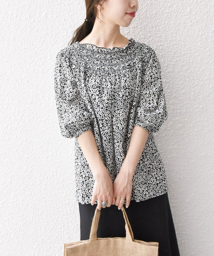 SHIPS any: カラー シャーリング ヨーク ブラウス