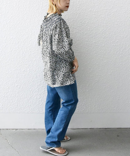 SHIPS any: カラー シャーリング ヨーク ブラウス