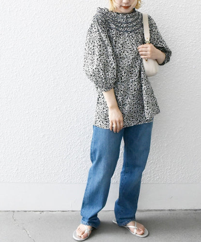 SHIPS any: カラー シャーリング ヨーク ブラウス