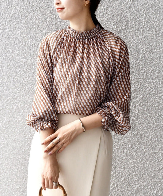 〈手洗い可能〉SPRINTEX ギャザーブラウス