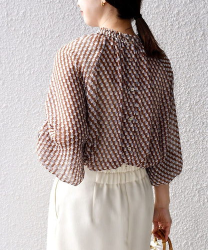 〈手洗い可能〉SPRINTEX ギャザーブラウス