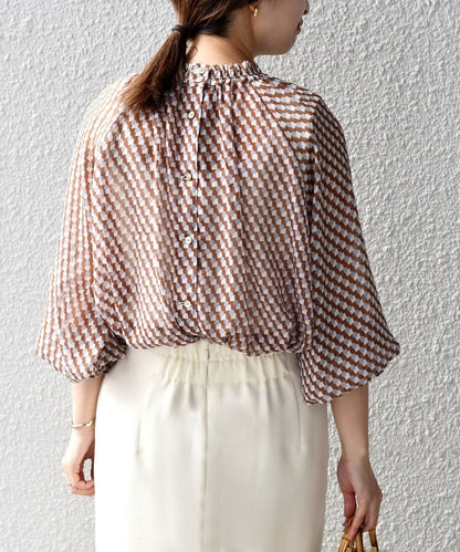 〈手洗い可能〉SPRINTEX ギャザーブラウス