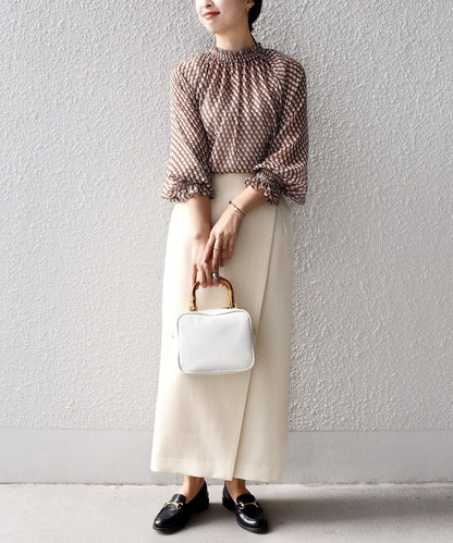 〈手洗い可能〉SPRINTEX ギャザーブラウス