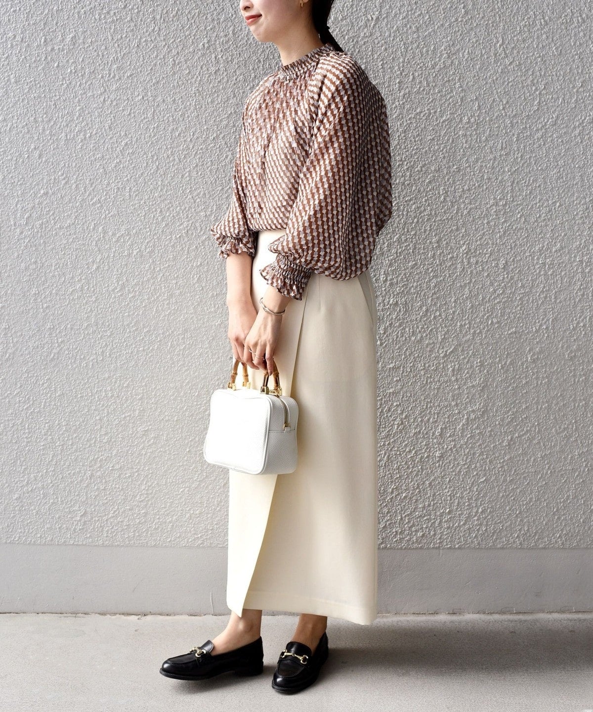 〈手洗い可能〉SPRINTEX ギャザーブラウス