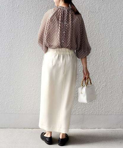 〈手洗い可能〉SPRINTEX ギャザーブラウス