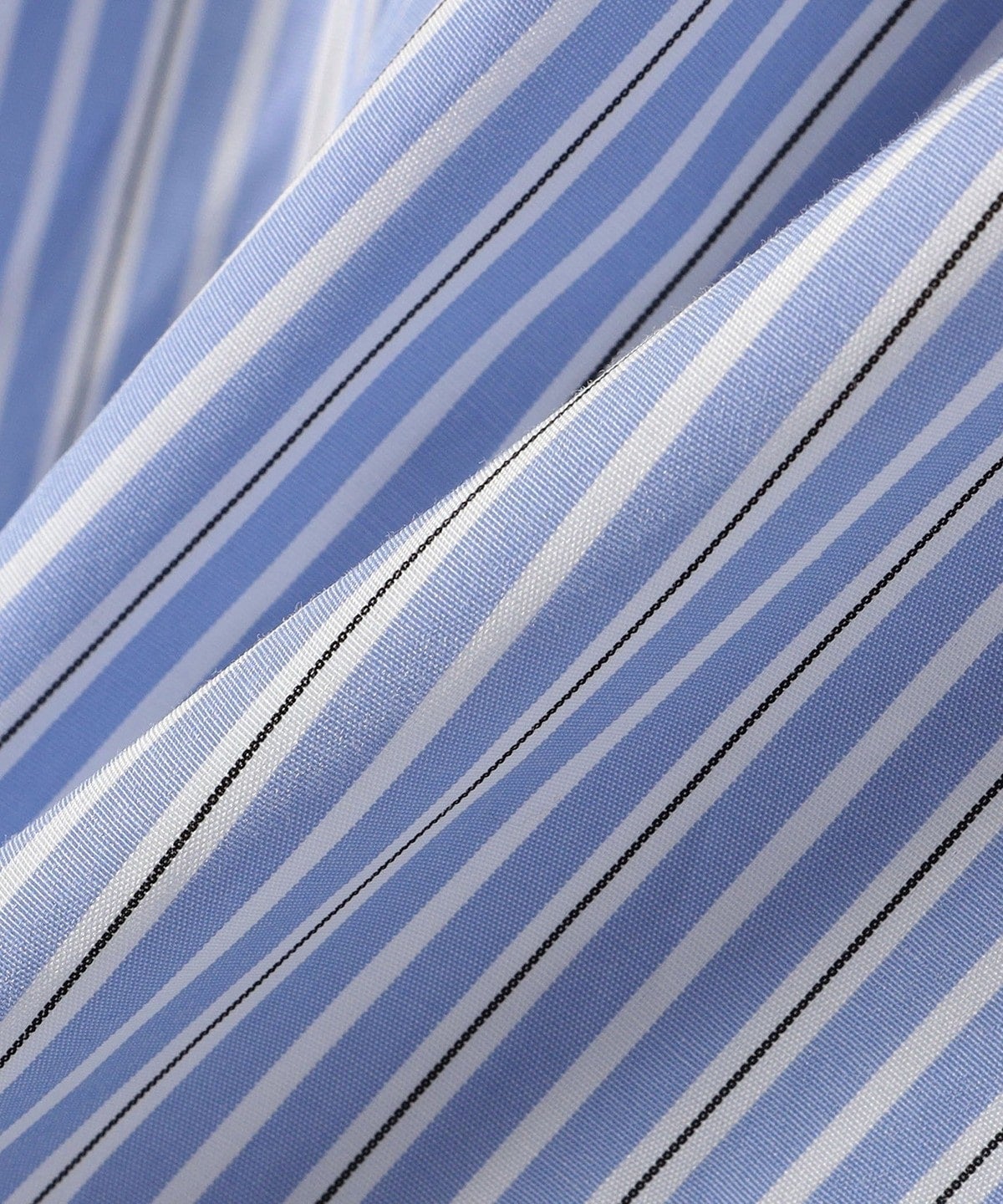 〈手洗い可能〉ブロード ストライプ キャンディ スリーブ ブラウス