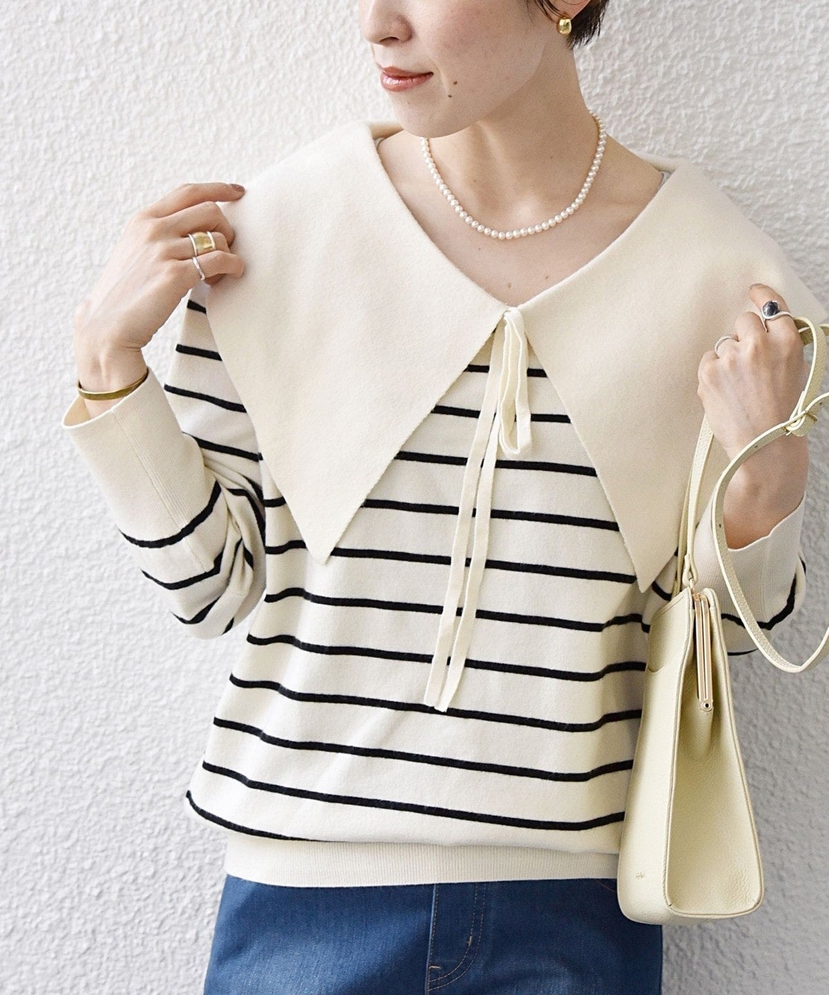 SHIPS any:〈手洗い可能〉ビッグカラー ニット プルオーバー2