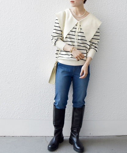 SHIPS any:〈手洗い可能〉ビッグカラー ニット プルオーバー2