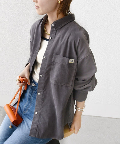 〈洗濯機可能〉コーデュロイ オーバー シャツ