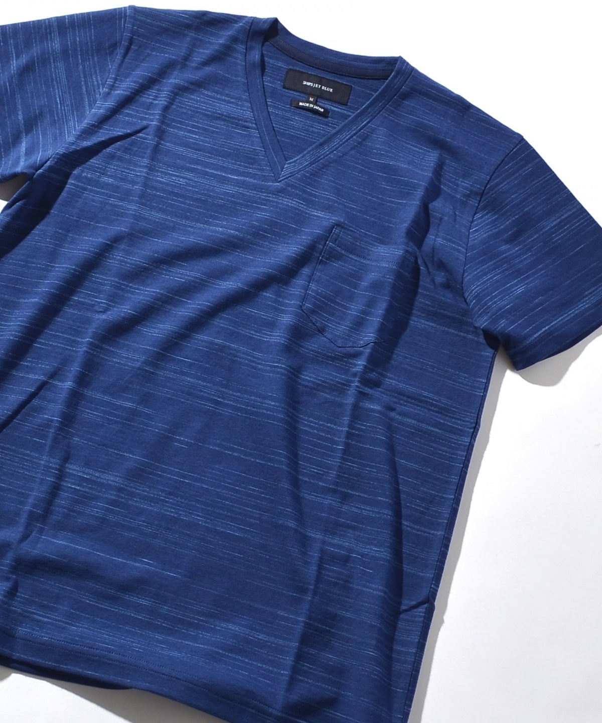 SHIPS JET BLUE: コブラボーダー VネックTシャツ