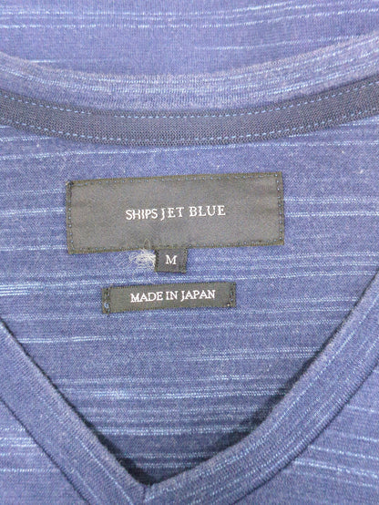 SHIPS JET BLUE: コブラボーダー VネックTシャツ