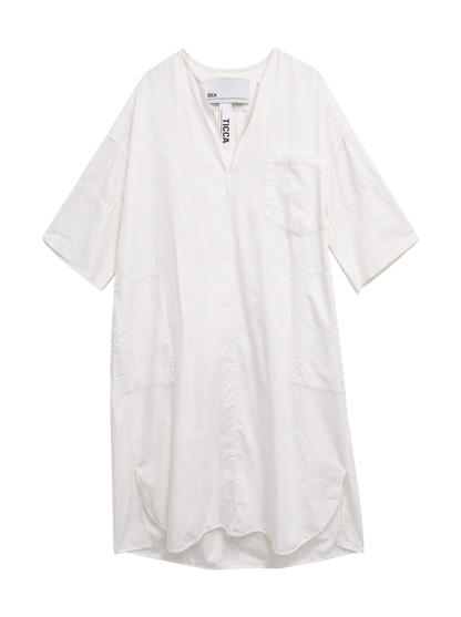 TICCA:Key Neck S/S Long Dress