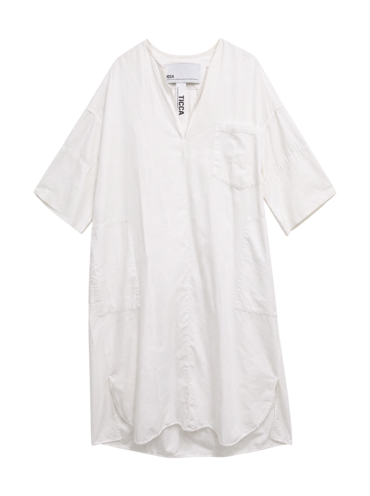 TICCA:Key Neck S/S Long Dress