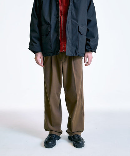 City Ambient Products: T/Rフラノ 2プリーツ ワイドテーパード スラックス