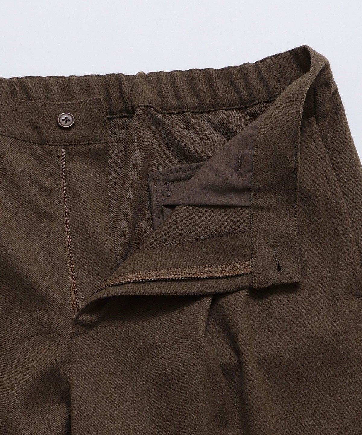 City Ambient Products: T/Rフラノ 2プリーツ ワイドテーパード スラックス