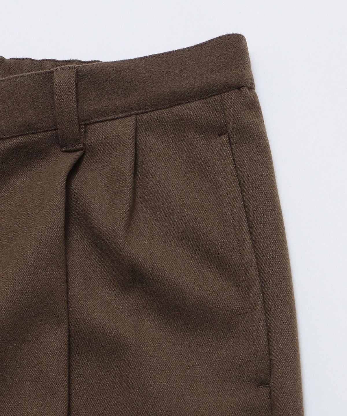 City Ambient Products: T/Rフラノ 2プリーツ ワイドテーパード スラックス