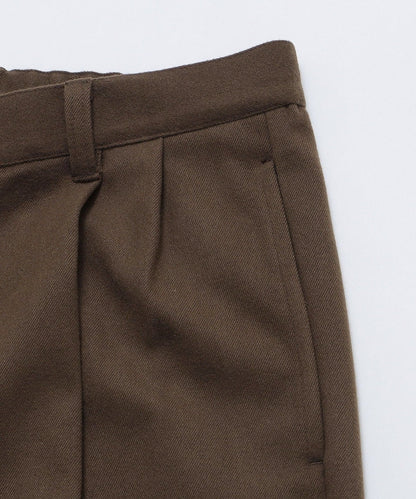 City Ambient Products: T/Rフラノ 2プリーツ ワイドテーパード スラックス