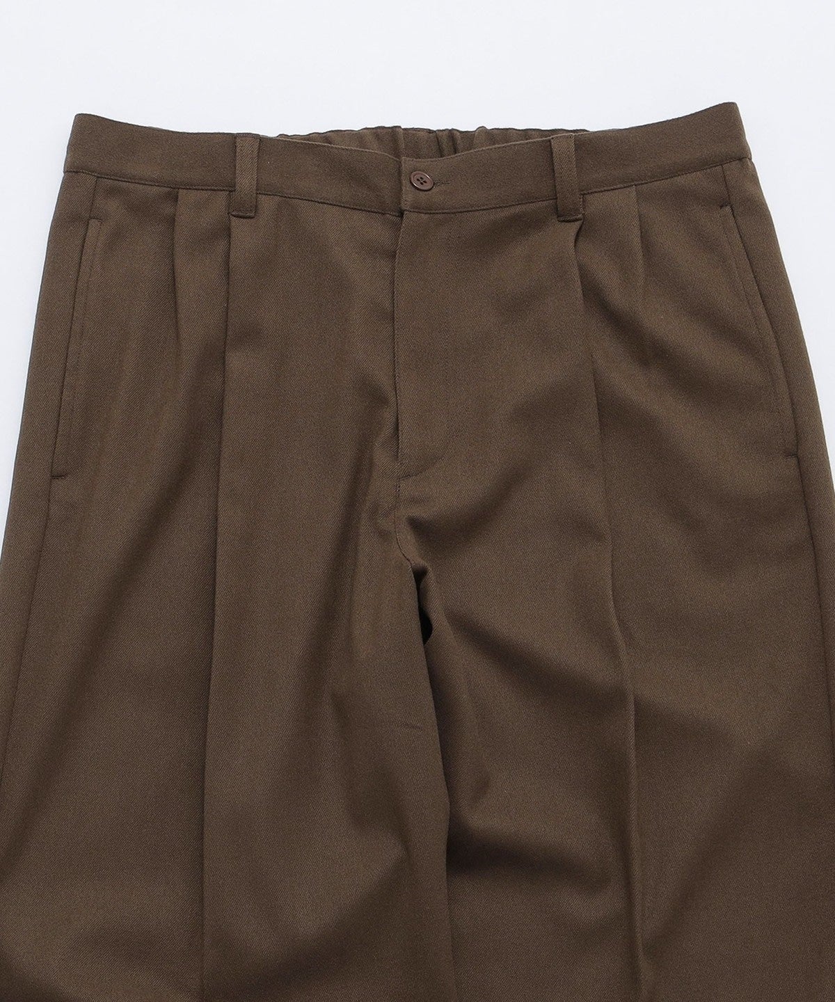 City Ambient Products: T/Rフラノ 2プリーツ ワイドテーパード スラックス