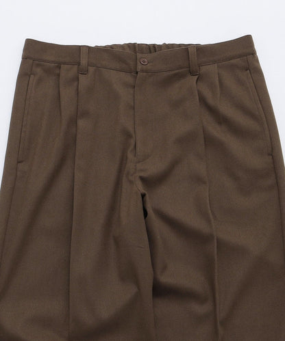 City Ambient Products: T/Rフラノ 2プリーツ ワイドテーパード スラックス