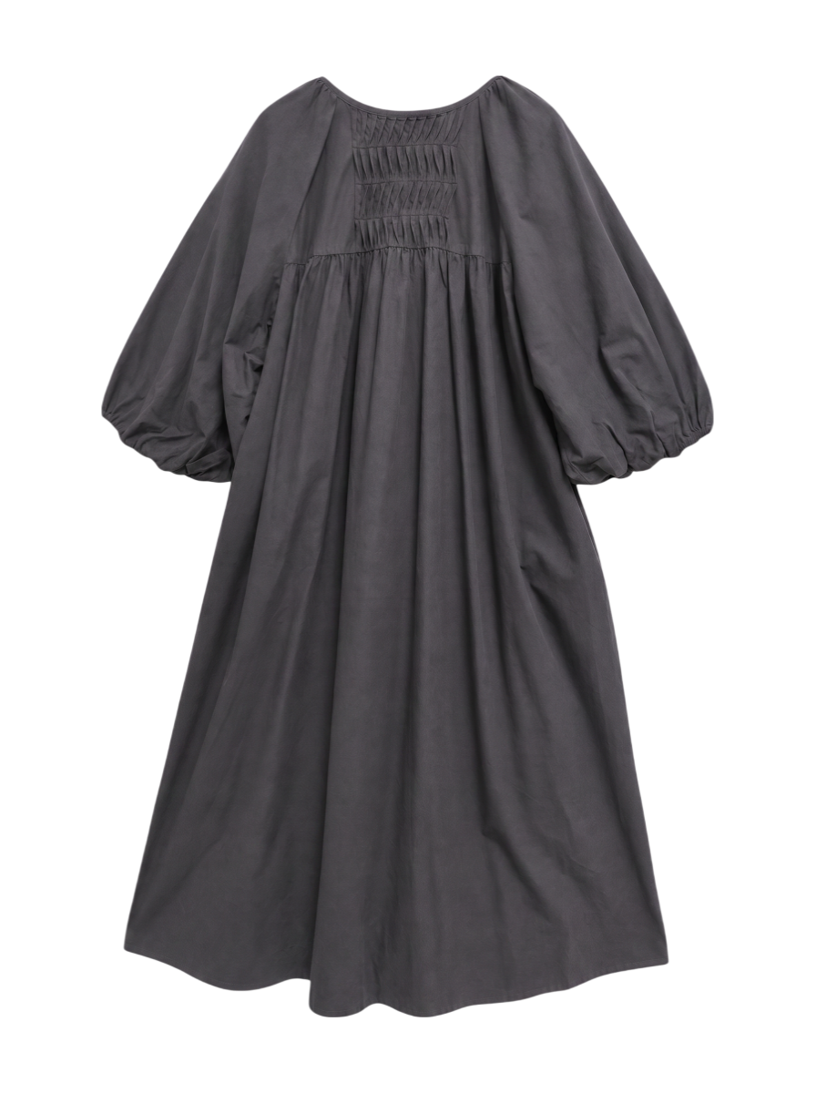 SHIPS Primary Navy Label:〈手洗い可能〉コットン フロント ピンタック ワンピース