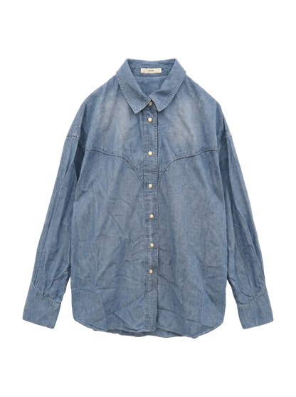 〈洗濯機可能〉シャンブレー オーバー ウエスタン シャツ 24SS