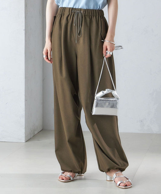 〈手洗い可能〉メランジ ツイル ドロスト パンツ