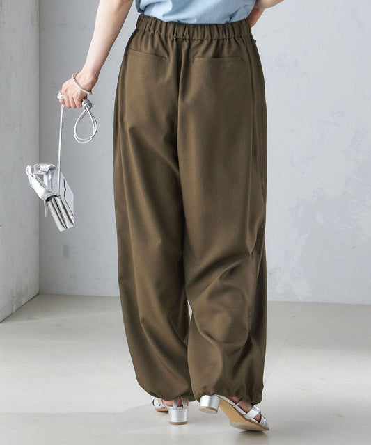 〈手洗い可能〉メランジ ツイル ドロスト パンツ