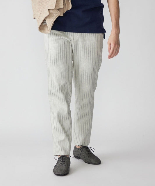 SHIPS: SOLOTEX(R) サフィラン リネン ハイブリッド イージー パンツ 23SS