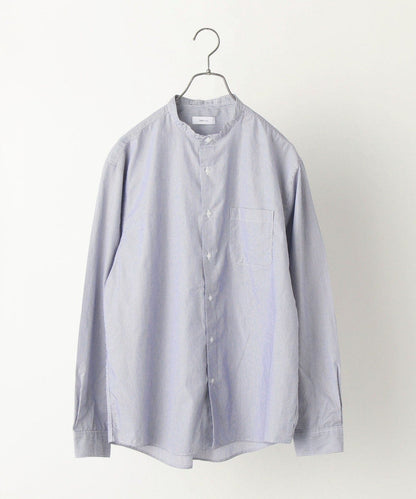 SHIPS any: バンドカラーシャツ ロングスリーブ
