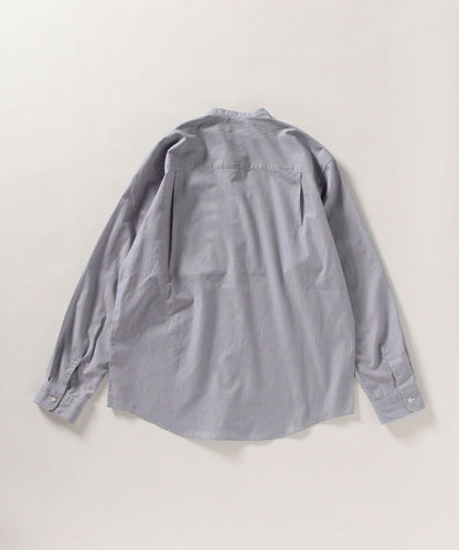SHIPS any: バンドカラーシャツ ロングスリーブ