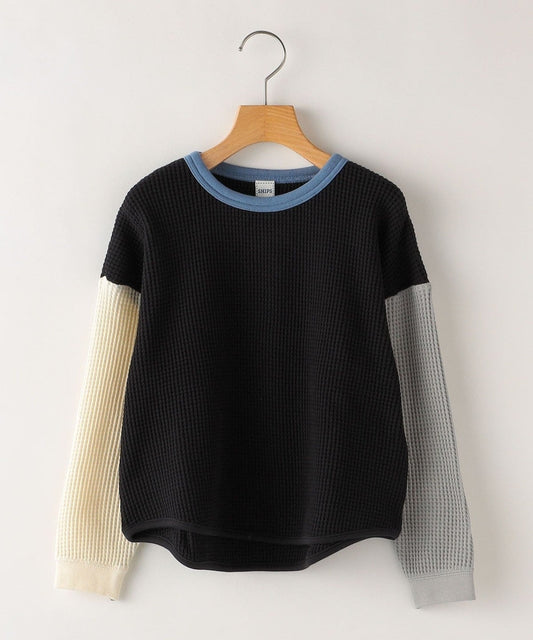 【WEB限定】SHIPS KIDS:100〜160cm / ビッグ ワッフル 長袖 カットソー