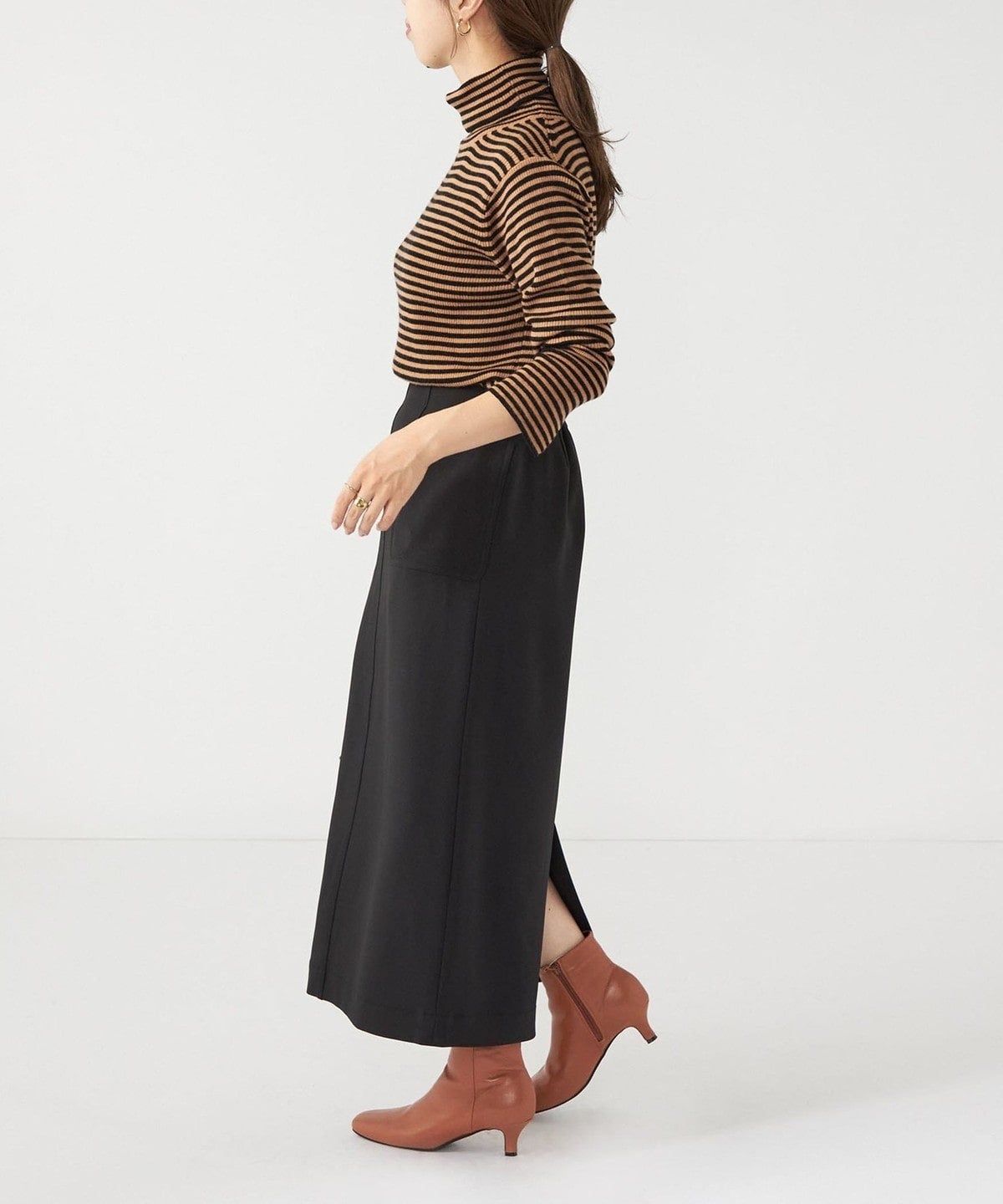 SHIPS any: 〈ウォッシャブル〉フロント ポケット Ｉライン スカート